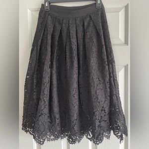 Gorgeous Black Lace Overly Lined Skirt Size S Macy’s Wicked Witch Costume EUC!